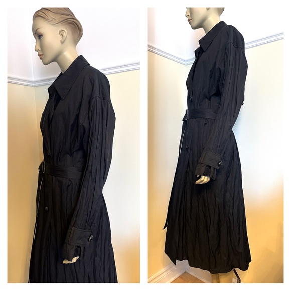 Lafayette 148 black belted trench coat - Picture 14 of 15